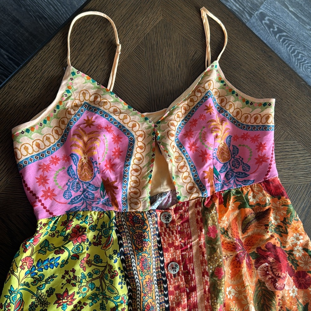 FARM Rio Mixed Scarves-print midi dress, Size Medium, $245 - Picture 13 of 13